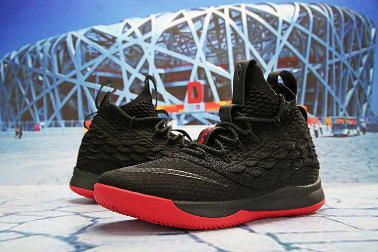 Men Nike Lebron James 15.5 Black Red Shoes